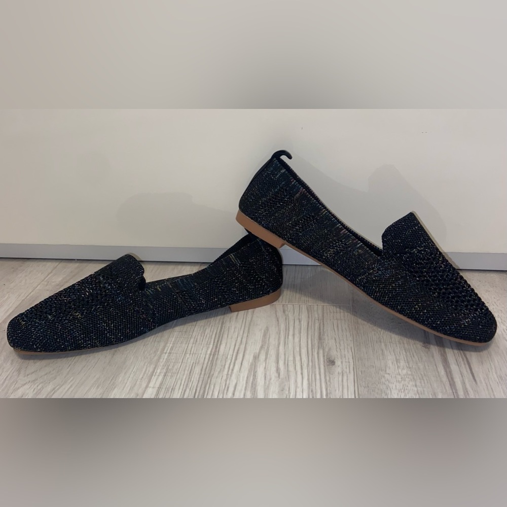New Ballet Mesh Fabric Square Toe Slip On Casual Flats Size 7 / 37 ~Run Small